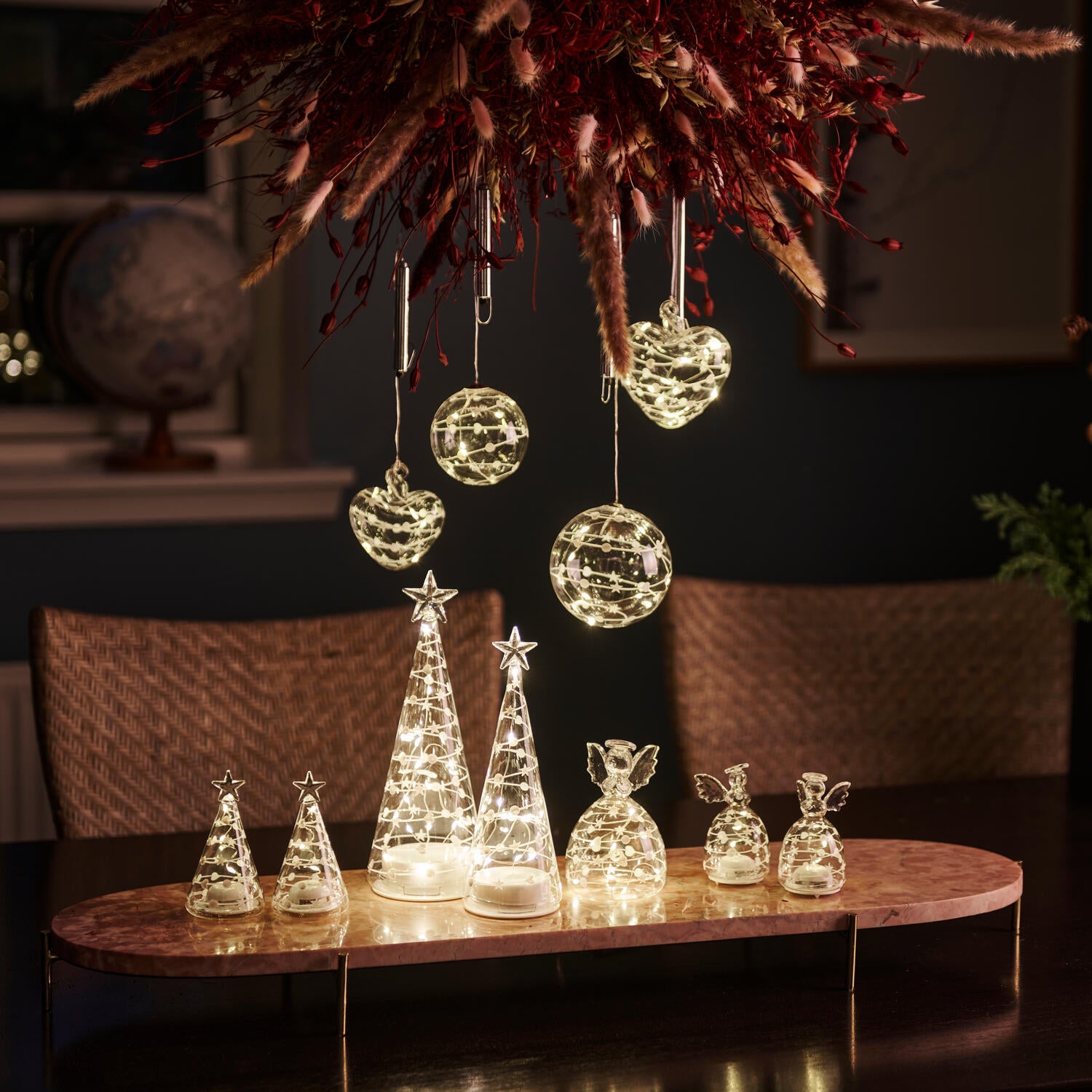 Sweet Christmas Træ (2 stk) - Hvid/klar